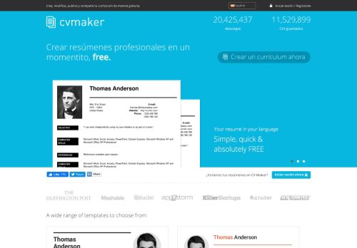 
                            2. CV Maker: Crear currículum profesional online gratis — CV creador