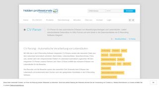 
                            10. CV Parsing | E-Recruiting Software und Personallösungen von hidden ...