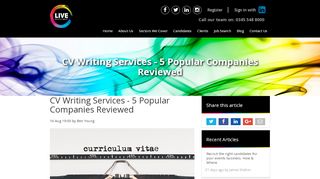
                            11. CV Writing Services - 5 Popular Companies Reviewed - Live ...