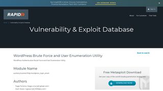 
                            1. CVE-2009-2335 WordPress Brute Force and User Enumeration Utility ...