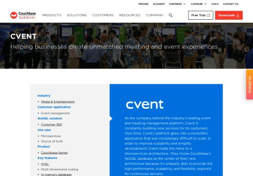 
                            13. Cvent – Case Studies and Customer Success | Couchbase