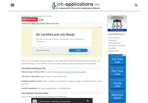 
                            3. CVS Application, Jobs & Careers Online - Job-Applications.com