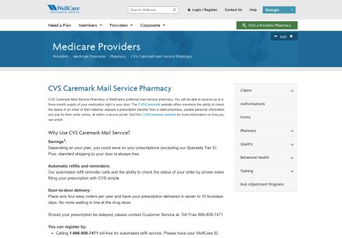 
                            8. CVS Caremark Mail Service Pharmacy | WellCare