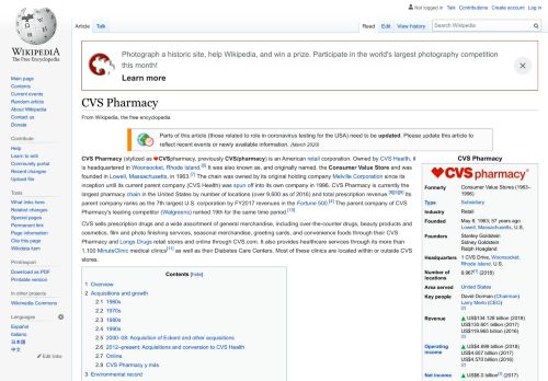 
                            10. CVS Pharmacy - Wikipedia