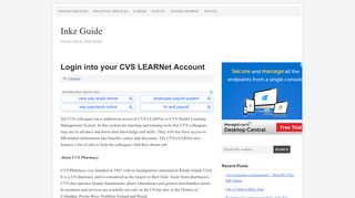 
                            11. cvslearnet.cvs.com - Login into your CVS LEARNet Account - Inkz Guide