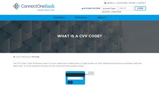 
                            12. CVV Code | NJ& NY Bank | ConnectOne Bank
