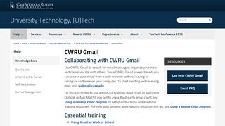 
                            6. CWRU Gmail | University Technology, [U]Tech | Case Western ...