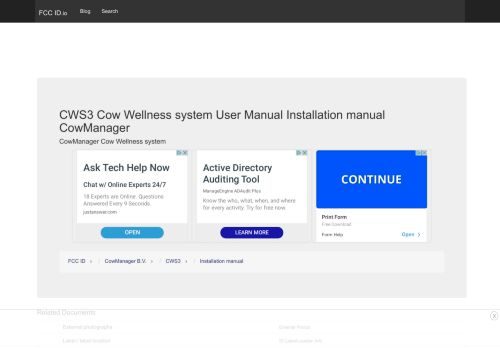 
                            11. CWS3 Cow Wellness system User Manual Installation manual ...