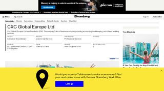 
                            13. CXC Global Europe Ltd: Company Profile - Bloomberg