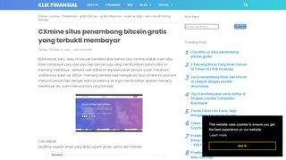 
                            6. CXmine situs penambang bitcoin gratis yang terbukti membayar