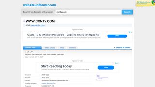 
                            3. cxntv.com at WI. | cXnTV.com - Website Informer
