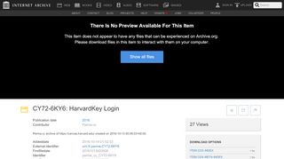 
                            9. CY72-6KY6: HarvardKey Login : Free Download, Borrow, and ...