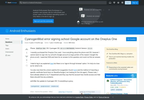 
                            8. CyanogenMod error signing school Google account on the Oneplus One ...
