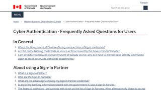 
                            12. Cyber Authentication - Frequently Asked Questions for Users