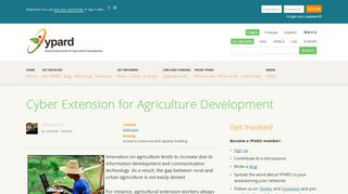 
                            13. Cyber Extension for Agriculture Development | YPARD | Young ...