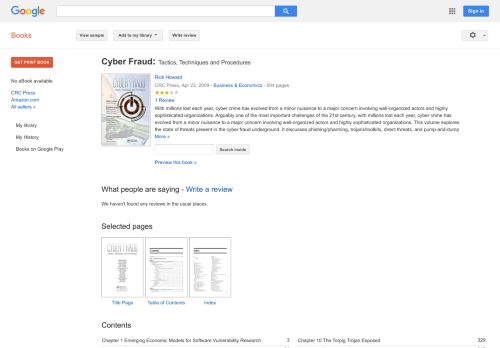 
                            11. Cyber Fraud: Tactics, Techniques and Procedures