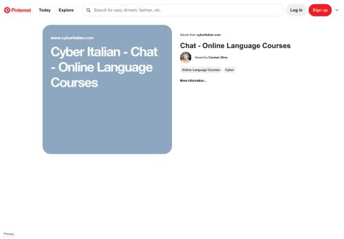 
                            8. Cyber Italian - Chat - Online Language Courses | Italiano | Pinterest ...