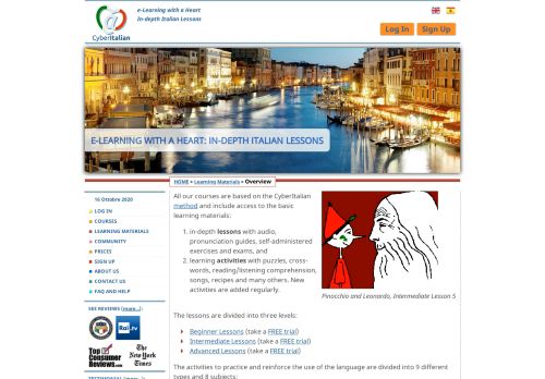 
                            5. Cyber Italian - Learning Materials - Online Language Courses