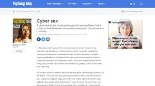 
                            13. Cyber sex | Psychology Today