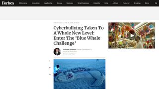 
                            10. Cyberbullying Taken To A Whole New Level: Enter The 'Blue Whale ...