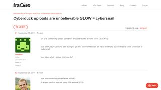 
                            12. Cyberduck uploads are unbelievable SLOW = cybersnail | Firecore