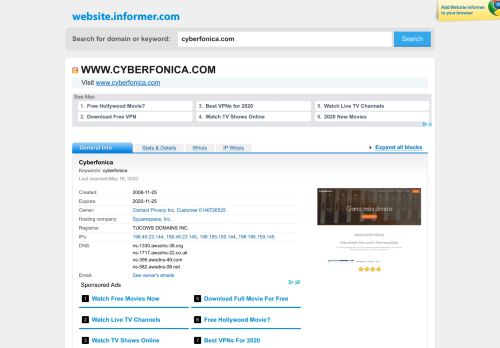 
                            11. cyberfonica.com at WI. Cyberfonica - Website Informer