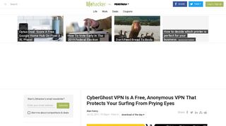 
                            12. CyberGhost VPN Is A Free, Anonymous VPN That Protects Your ...