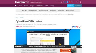 
                            13. CyberGhost VPN review | TechRadar