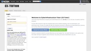 
                            8. Cyberinfrastructure Tutor : Login