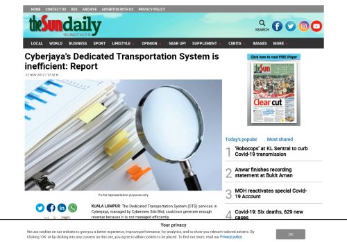 
                            9. Cyberjaya's Dedicated Transportation System is inefficient: ...