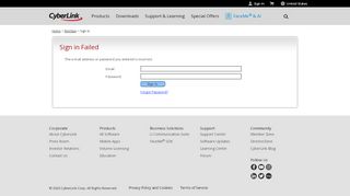 
                            3. CyberLink - Sign In