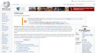 
                            7. Cyberoam - Wikipedia