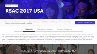 
                            4. Cybersecurity Conference - US 2017 | RSA Conference