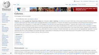 
                            10. Cybersex - Wikipedia