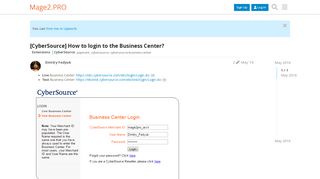 
                            8. [CyberSource] How to login to the Business Center? - Magento 2