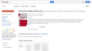 
                            10. Cyberspace Safety and Security: 9th International Symposium, CSS ...