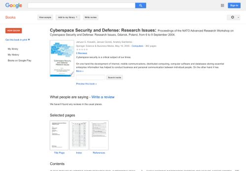 
                            6. Cyberspace Security and Defense: Research Issues: Proceedings of the ...