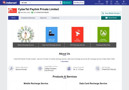 
                            5. CyberTel Paylink Private Limited - Service Provider of Mobile ...