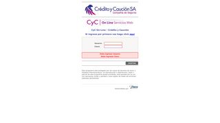 
                            6. CyC On-Line - Crédito y Caución - Login
