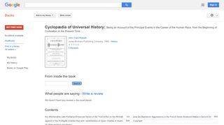 
                            11. Cyclopædia of Universal History: Being an Account of the Principal ...