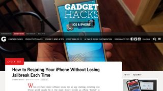 
                            6. Cydia 101: How to Respring Your iPhone Without Losing Jailbreak ...