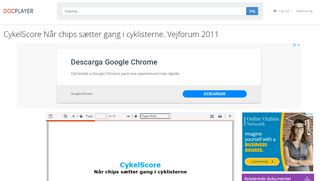 
                            9. CykelScore Når chips sætter gang i cyklisterne. Vejforum PDF