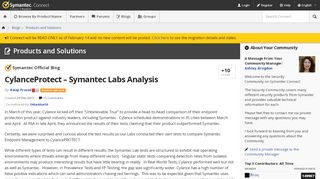 
                            10. CylanceProtect – Symantec Labs Analysis | Symantec Connect ...