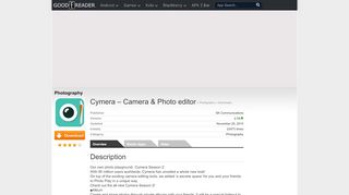 
                            3. Cymera – Camera & Photo editor - GoodeReader app store