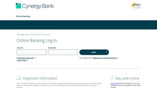 
                            1. Cynergy Bank - Online Banking