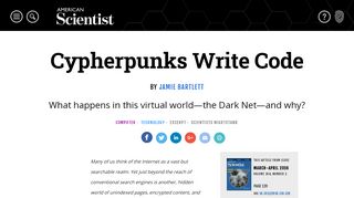 
                            8. Cypherpunks Write Code | American Scientist