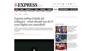 
                            6. Cypriot airline Cobalt Air collapses - what should you do if your flights ...