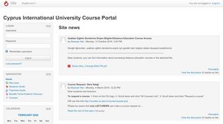 
                            4. Cyprus International University Course Portal