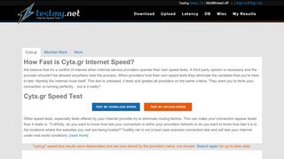 
                            9. Cyta.gr Speed Test - TestMy.net