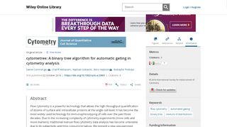 
                            7. cytometree: A binary tree algorithm for automatic gating in cytometry ...